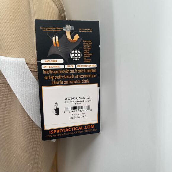 I.S.PRO TACTICAL INSTA SLIM Tank Top Size Extra Large Holder Scoop Nude NWT - Picture 4 of 9